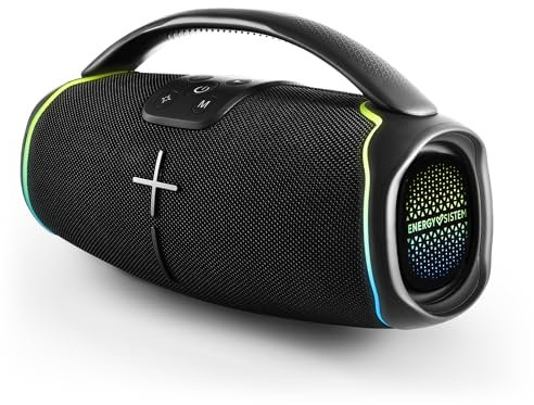 Energy Sistem Hyperbeat – Altavoz Bluetooth (Bluetooth 5.3, True Wireless Stereo, Deep Bass, 15h de batería, IPX6, Luces LED, Asistente de Voz)