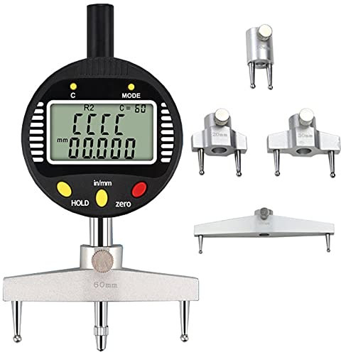 XUCS Digital Radius Gauge, High Accuracy Radius Indicator, With 5 Changeable Measuring Jaw Measurement Tool, Measuring Radius 0.2 - 27.5(5 mm - 700 mm)