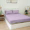 BESCH Juego de Sábanas de 4 Piezas -Ropa de Cama Poliéster para Cama de 135 - Sábana Encimera 210x270cm, Bajera Ajustable 135x200+27cm y 2 Funda Almohada 50x75cm (Lila)
