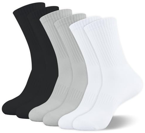 VEGCOO 6 Paia di Calzini da Donna, Traspiranti Assorbisudore Calzini Sportivi da Allenamento per Donna e Uomo con Supporto per i Piedi per Taglie 36-39 Sport all'Aria Aperta e Uso Quotidiano