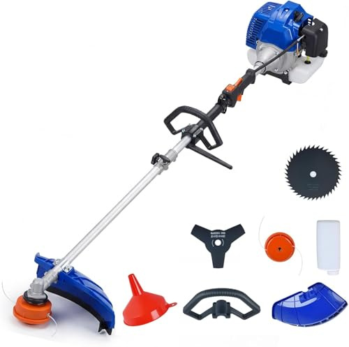 GarveeLife Benzin Rasentrimmer 43cc 2 Takt Motorsense 3 in 1 Set