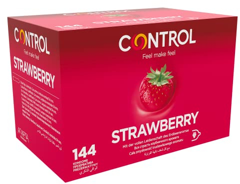 Control Strawberry preservativi aromatizzati alla fragola - 144 profilattici