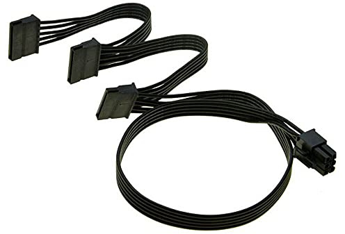 ZAHARA cable sata sata strömkabel för Seasonic 6Pin to 3 SATA 15Pin SATA