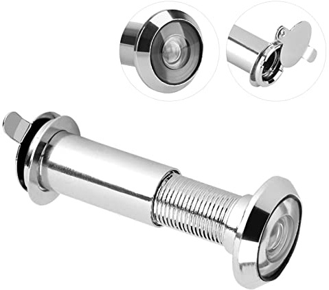 Plplaaoo Door Peephole with 220 Degree Wide Viewing Angle – One-Way Door Peephole with Reverse Privacy Cover | Fits for1.37-2.16inch Thick Doors | Zinc Alloy Security Peephole for Door