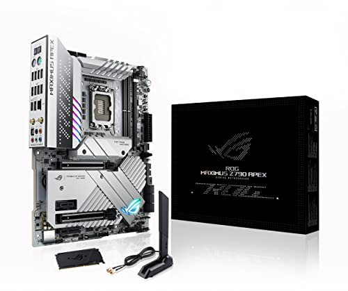 ASUS ROG Maximus Z790 Apex Scheda Madre Gaming ATX, Intel Z790, LGA1700, DDR5, 2xPCI 5.0, WiFi 6E (802.11ax), Intel 2.5Gb LAN, 5xM.2 PCI 5.0, RAM DDR5 Fino a 8000 (OC)+, RGB, Nero