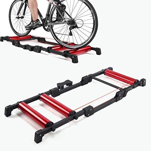 BAtlam Bike Roller Faltbarer Indoor Cycling Fahrrad-Rollentrainer, MTB-Rennrad-Trainingsstation, geeignet für 24-29-Zoll-Mountainbikes / 700C-Rennräder