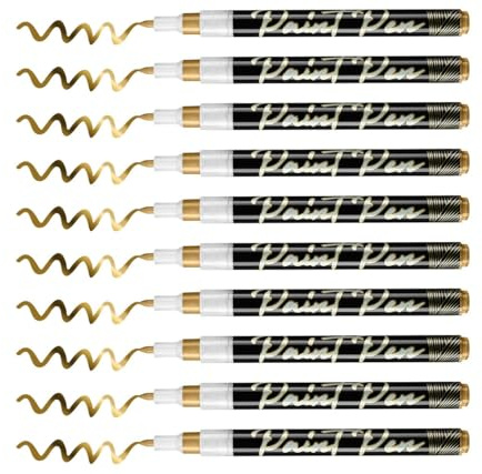 Stylo Gold Acrylic Paint Pens, 24 Gold Pens for Card Making, Fine Tip