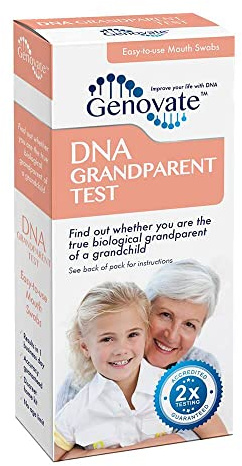 Genovate DNA Grandparent Test - Results in 1-2 Days - Home DNA Test Kit for Grandparents and Grandchild - All Fees Included
