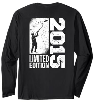 Tontauben Jahrgang 2015 geboren Geburtstag Tontaubenschießen Langarmshirt