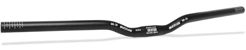 BUCKLOS Mountain Bike Handlebars 25.4mm - 20/100mm Rise MTB Aluminum Alloy Handlebar - 620/720mm Extra Long Bicycle Riser HandleBars for E-Bike Folding Bike Downhill Racing.
