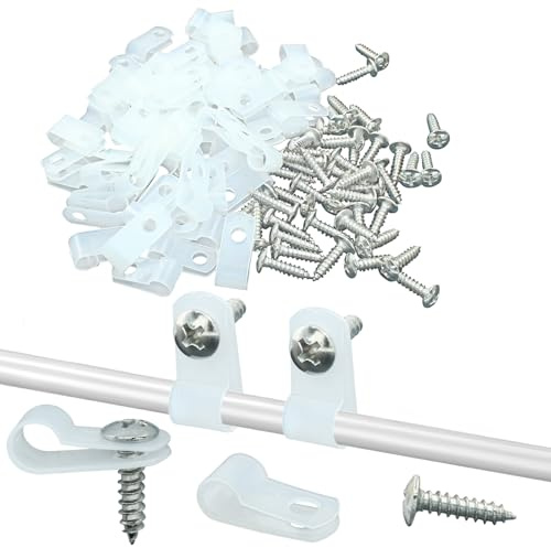 Waziaqoc 100 Pack 1/4 Inch Rope Light Clips