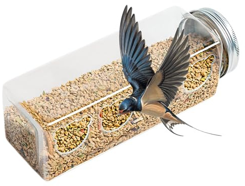Alimentador para Palomas, de codornices de 4 Puertos, diseño sin residuos