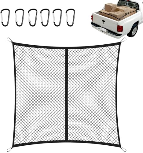 flintronic Red para Maletero de Coche, 120×120cm Red Elástica Maletero Automóvil, Red de Equipaje con 6 Ganchos, para Seguridad de Carga y Almacenamiento, para SUV, Van, Carro Automóviles, Universal