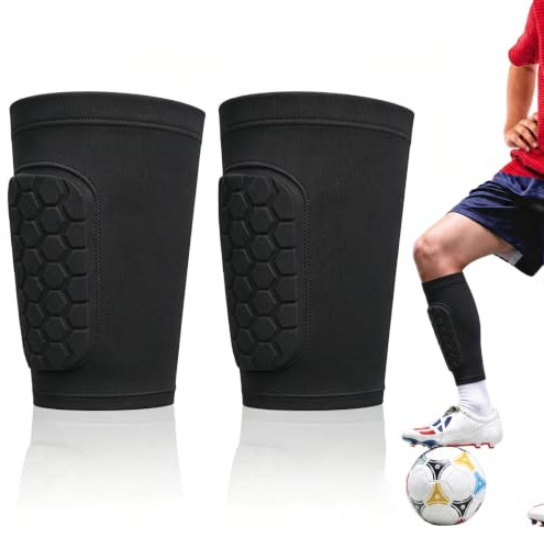 AYBUY Espinilleras Fútbol Adultos, 1 Par Protectores Tibias de Fútbol, Espinilleras para Esquiar, Medias Porta espinilleras futbols con Bolsa, Transpirables y Antigolpes, Protección de Pantorrilla