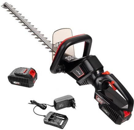 LEHMANN Tagliasiepi a Batteria 40V con Batteria 2Ah e Caricabatterie, Motore Brushless 500W, Lama 55 cm, Taglio 22 mm, Tagliasiepi Elettrico per Giardino, LGAHT-4045-SET