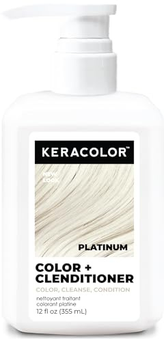 Keracolor Clenditioner PLATIUM Hair Dye - Semi Permanent Hair Color Depositing Conditioner, Cruelty-free, 12 Fl. Oz.