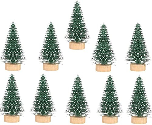 Miniaturkiefern Sisalbäume mit Jetzt Bedeckten Kiefernholz Basis Weihnachtsbaum Set Tischbäume für Miniaturszenen Weihnachten Basteln Und Entwerfen