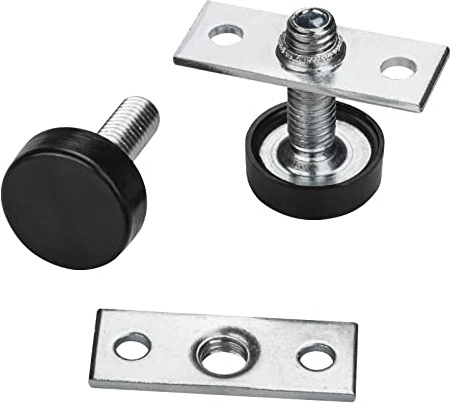 10 pezzi Piedini regolabili SOTECH M8 x 20 mm (Lunghezza totale inclusi i piedini a pavimento: 25 mm) con Piastra di montaggio Piedini regolabili Vite di regolazione del mobile