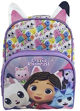 Gabby - Sac à dos, école maternelle, fournitures scolaires, sac à dos, sac pour enfants, couleur violette, produit officiel (marques CyP)