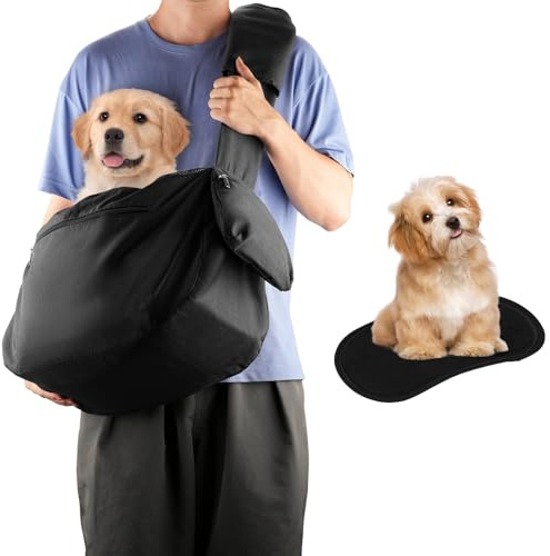 Trasportino a Tracolla per Cani, ISFORU Borsa a Tracolla per Animali per Cani di Taglia Media, Adatta a Cani/Gatti di Taglia Media da 5 a 10KG, Borsa per Cani a Mani Libere con Tracolla Regolabile