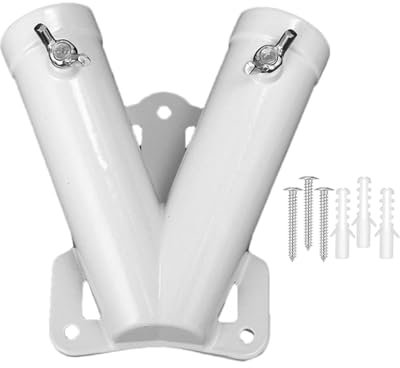 Porta Asta Bandiera A Doppio, Supporto Per Bandiera A Parete, Staffa Per Pennone In Metallo A Forma Di V, Portabandiera Porta Bandiera Da Muro Per Esterno, Balcone, Portico, Giardino