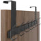 Honsky Türgarderobe, Klappbar Türhakenleiste zum Einhängen mit 14 Hanken,Türfalzstärken4,5/4/3,5cm,Türhaken innenseite, Kleiderhaken Tür, Solide Türhaken zum Einhängen,Schwarz