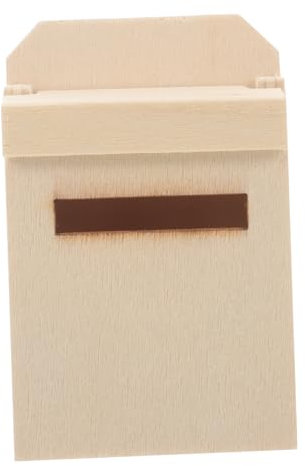 BESPORTBLE Mini Wooden Dollhouse Mailbox Retro Style Micro Flips Mailbox Model for Boy Girl Playhouse Decoration Safe Smooth Design for Miniature House Accessories