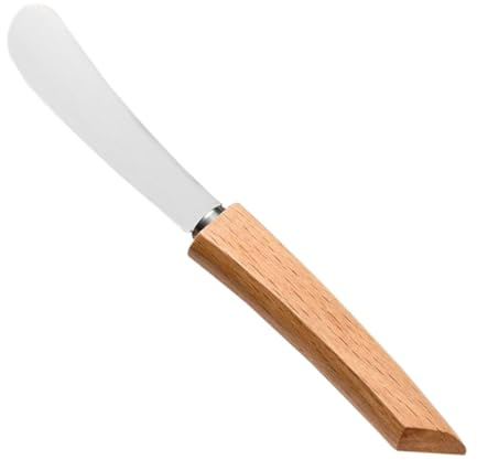 UKCOCO Cuchillo de Mantequilla de Acero Inoxidable con Mango Ergonómico Espátula Pequeña Portátil para Untar Mermelada Ketchup y Queso Blando Restaurantes y Catering