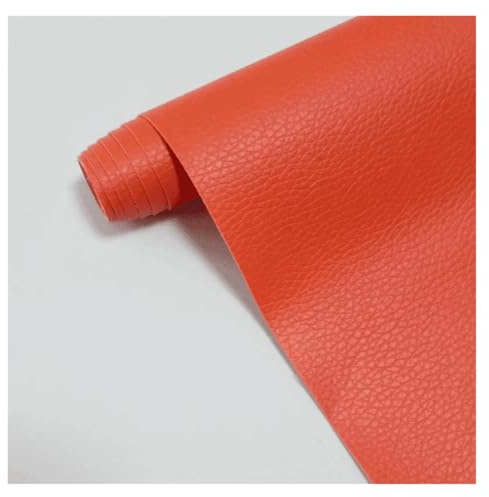 Ecopelle Adesiva Toppa Autoadesiva Arancione Per Riparazione In Similpelle, Kit Di Riparazione Per Tappezzeria In Vinile PU Per Mobili, Divani, Sedili Auto, Sedie Da Ufficio(200x29cm)