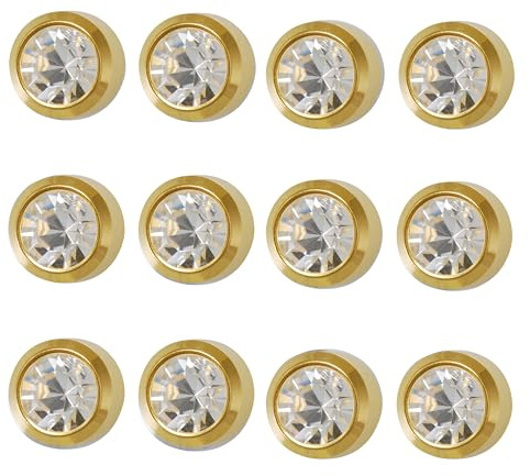 Studex Surgical Steel Ear Piercing Studs, 3mm, 12 Pair April Stone Set