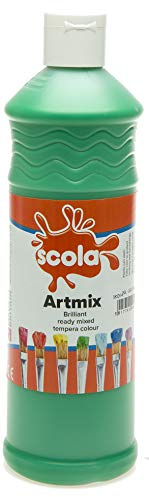 Scola Artmix ljusgrön klar blandad tvättbar färgad färg – 600 ml