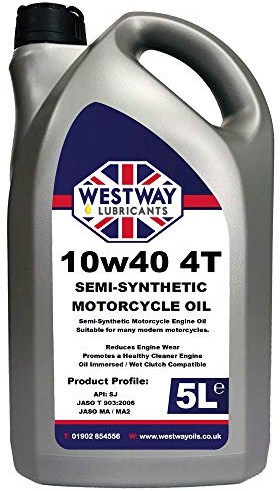 10w40 Motorcycle Oil Semi-Synthetic 5L 5 Litres