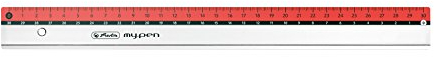 Herlitz Lineal my.pen / 30cm / Farbe: rot