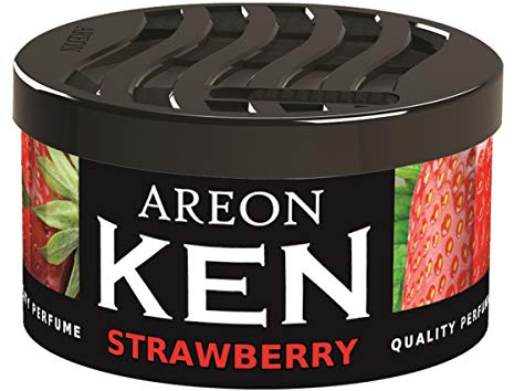 AREON Ken Désodorisant Voiture Fraise Maison en Pot Couvercle Ventilé Réglable 3D (Strawberry Lot de 2)