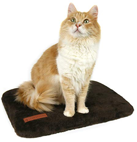 SCHLITZOHR Fensterliegeplatz Teddy | stabile Katzenliege für Fensterbank | Fensterbankliege für Katzen | 51 × 36 cm (Braun)