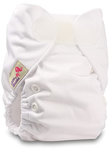 Littles & Bloomz Reusable Pocket Cloth Nappy Diaper for Newborn and Premature Babies, 1 Nappy with 2 Microfibre Inserts, Design 1