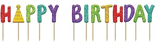 Pick Candles (3) - Perfect for Birthdays & Special Occasions, A Reason to Celebrate, Multicolor, Pack of 14