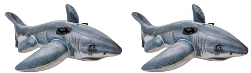 Intex Great White Shark Ride-On - Aufblasbarer Reittier - 173 x 107 cm (Packung mit 2)