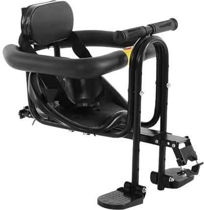 Siège de vélo pour enfant - Siège de vélo amovible à l'avant - Noir - Siège de vélo confortable pour enfants à partir de 2 ans