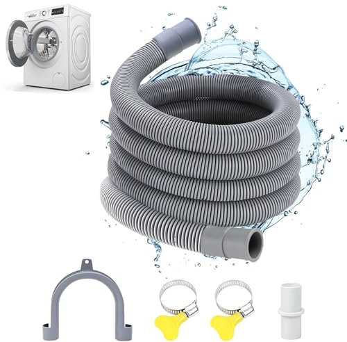 2 Metres Tuyau Vidange Universel,Rallonge Tuyau Lave Vaisselle avce Support en U,Rallonge Tuyau Vidange,Tuyau D'évacuation D'eau,pour Lave-linge et Lave-vaisselle