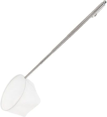 Acuario de red de peces, red extensible para peceras, red telescópica, redes de peces para acuarios con mango extensible de 5 a 15 pulgadas de largo, red de acuario pequeña para atrapar y limpiar