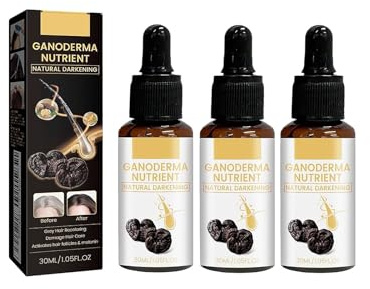Grey Hair Treatment Serum,Natürliches Haarserum Gegen Graues Haar und Haarausfall, 3PC, Repariert Frizz, Pflanzliches Öl mit Vitaminen, Beugt Vorzeitigem Ergrauen vor, Für Männer & Frauen