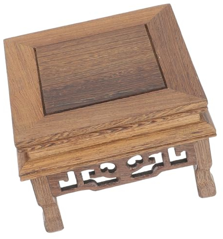 GLEAVI Portavaso per Vaso da Interno ed Esterno per Fiori in Legno di Acacia, Base Rustica Piedistallo Espositivo Artigianale Resistente per Decorazioni e Fioriere