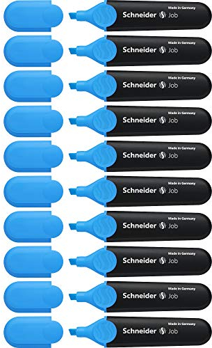 Schneider Job 150 Textmarker (aus recyceltem Kunststoff, ausgezeichnet mit Der blaue Engel) 10er Pack blau