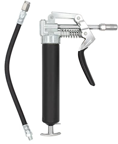 Lubrimatic 30–800 robuste Mini-Fettpresse mit Rohr und Schlauch, Schwarz/Silber