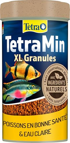 TetraMin XL Granules Nutri Evolution - Aliment Complet en Granulés aux Ingrédients Naturels pour Les Grands Poissons Tropicaux – Sans conservateurs ajoutés ni colorants - Boîte PET recyclé - 250 ml