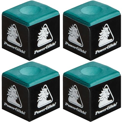 POWERGLIDE Green Cue Chalk 4 Cubes – Pool & Snooker Chalk