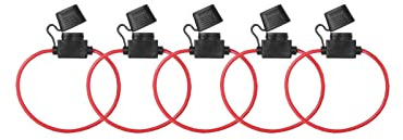 KOLACEN Automotive Truck In-Line 16 AWG Portafusibile per fusibile standard a lama standard (confezione da 5)