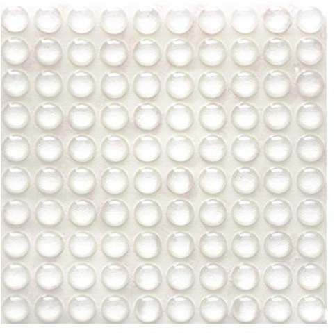 100 Pieces Rubber Feet Pads Adhesive Buffer Pads Door Bumpers Self Stick Noise Dampening Pads Small Clear Soft Close Cabinet & Furniture Bumpers 9 mm Diameter x 3 mm (Clear)