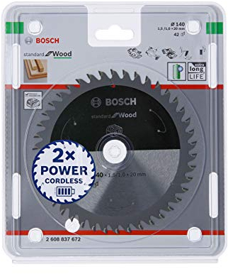 Bosch 1x PRO Wood Circular Saw Blade for Cordless Hand-Held Circular Saws (for Softwood, Hardwood, Ø mm, Professional Accessory Hand-Held Circular Saw)
